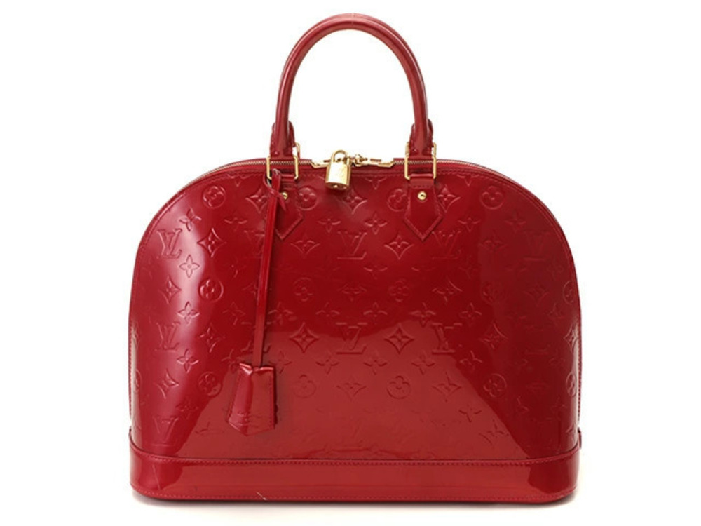LOUIS VUITTON Alma handbag Vernis leather Pomme d Amour
